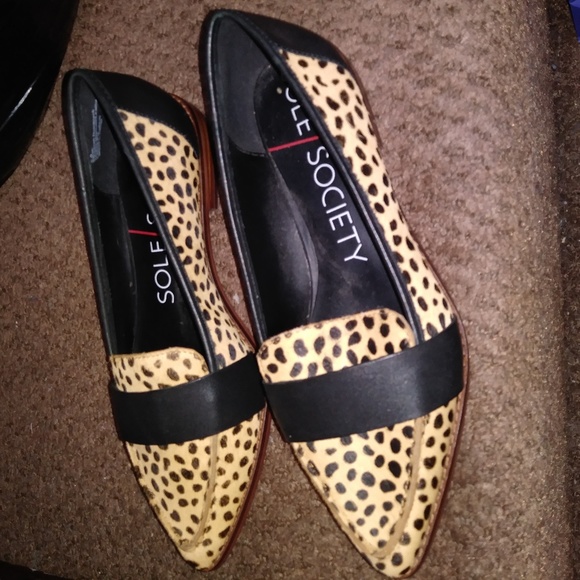 Sole Society Leopard Loafers - Picture 1 of 2